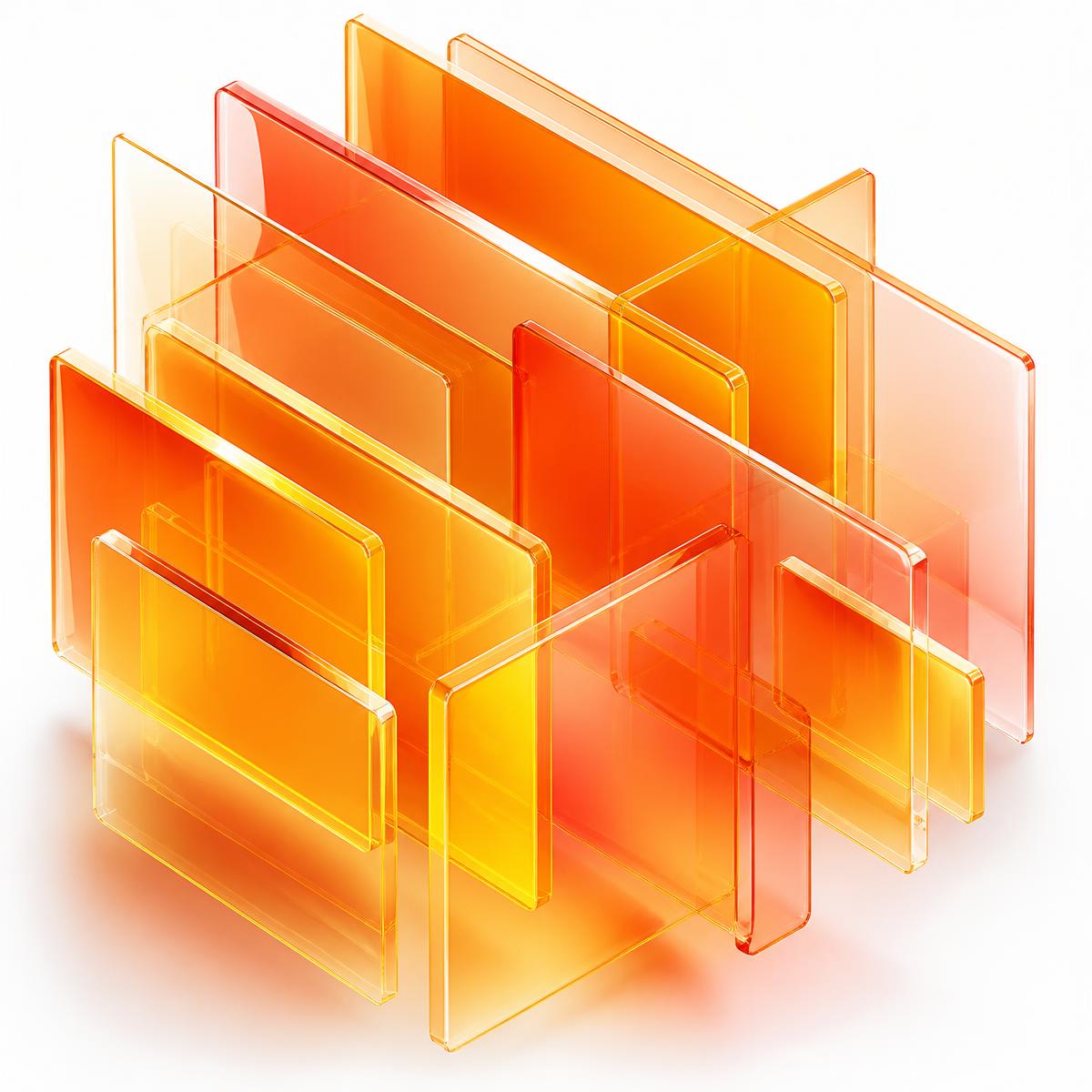 Abstract illustration of layered web application interfaces